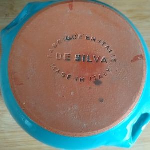 Terracotta serving bowl and two small bowls